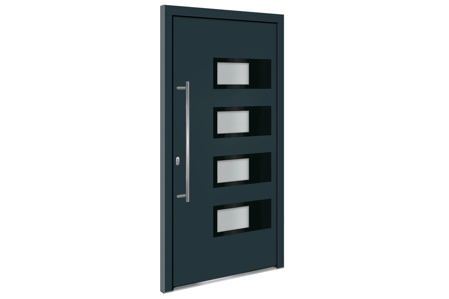 vidaXL 3157071 Front Door Anthracite 100x200cm Aluminium And Pvc-2