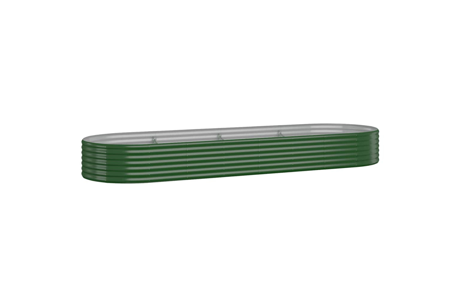 vidaXL 318998 Garden Raised Bed Powder-coated Steel 322x100x36cm Green