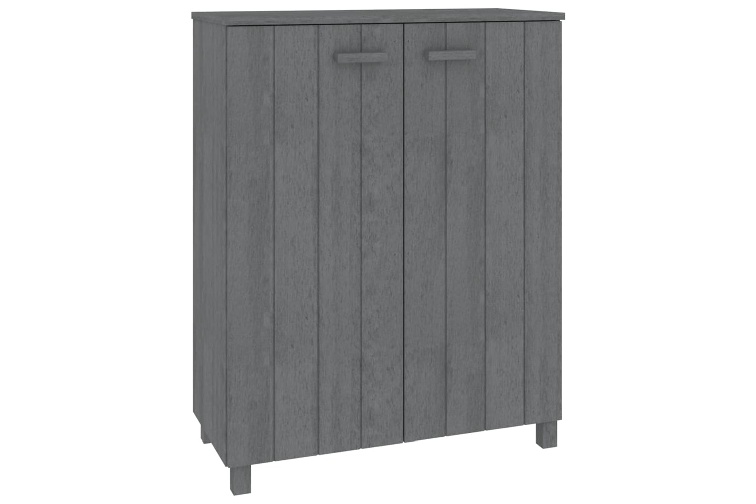 vidaXL Shoe Cabinet Hamar Dark Grey 85x40x108cm Solid Wood Pine