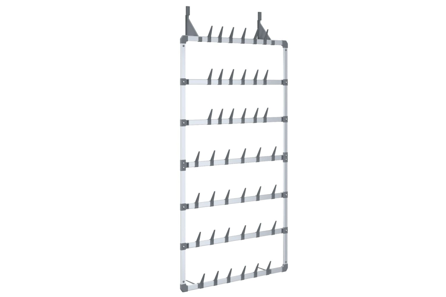 vidaXL 344372 Hanging Shoe Rack Silver 66x13x139cm