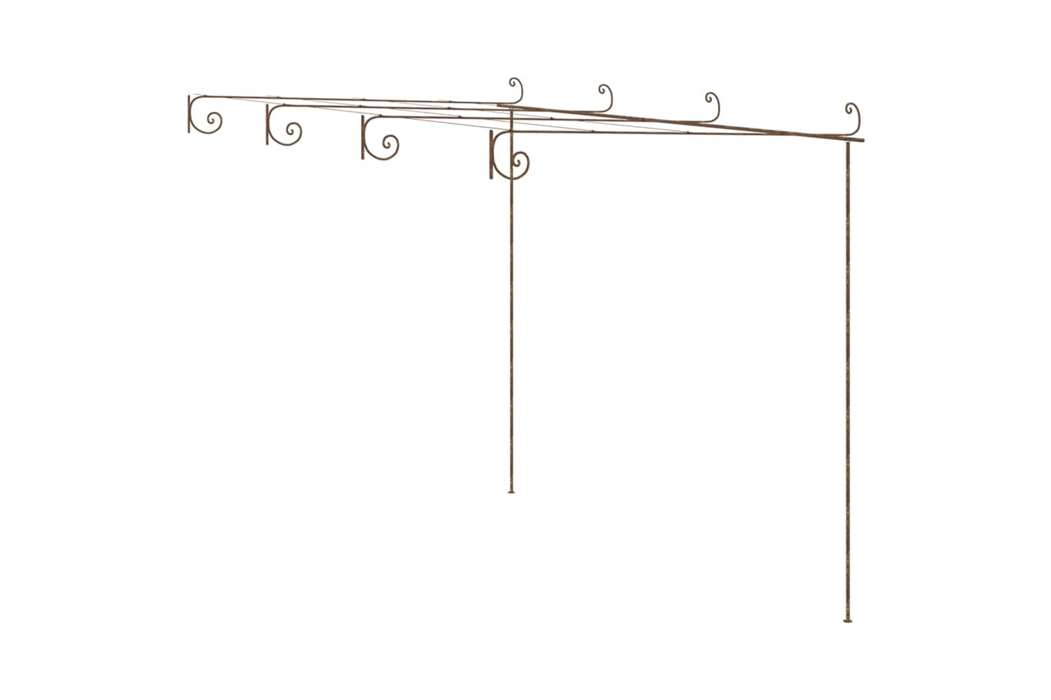 Vidaxl 313998 Garden Pergola Antique Brown 4x3x2.5 M Iron