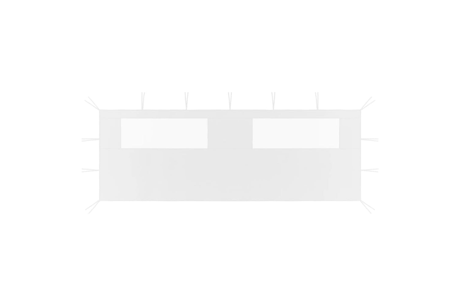Vidaxl 3070416 Gazebo Sidewall With Windows 6x2 M White