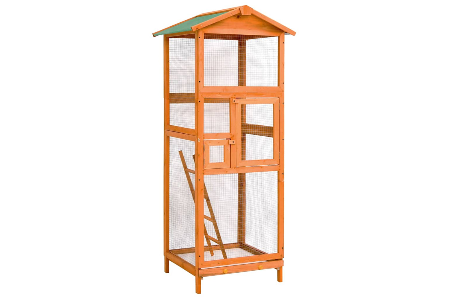 vidaXL 171457 Bird Cage 68x62x166cm Solid Firwood