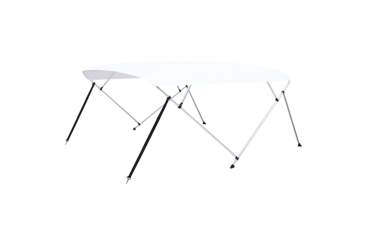 vidaXL 93140 4 Bow Bimini Top White 243x(230-244)x137cm-2