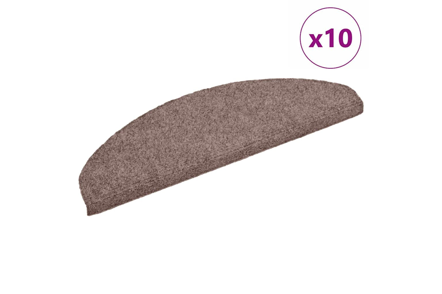 vidaXL 149699 Self-adhesive Stair Mats 10 Pcs Brown 65x21x4cm Needle Punch