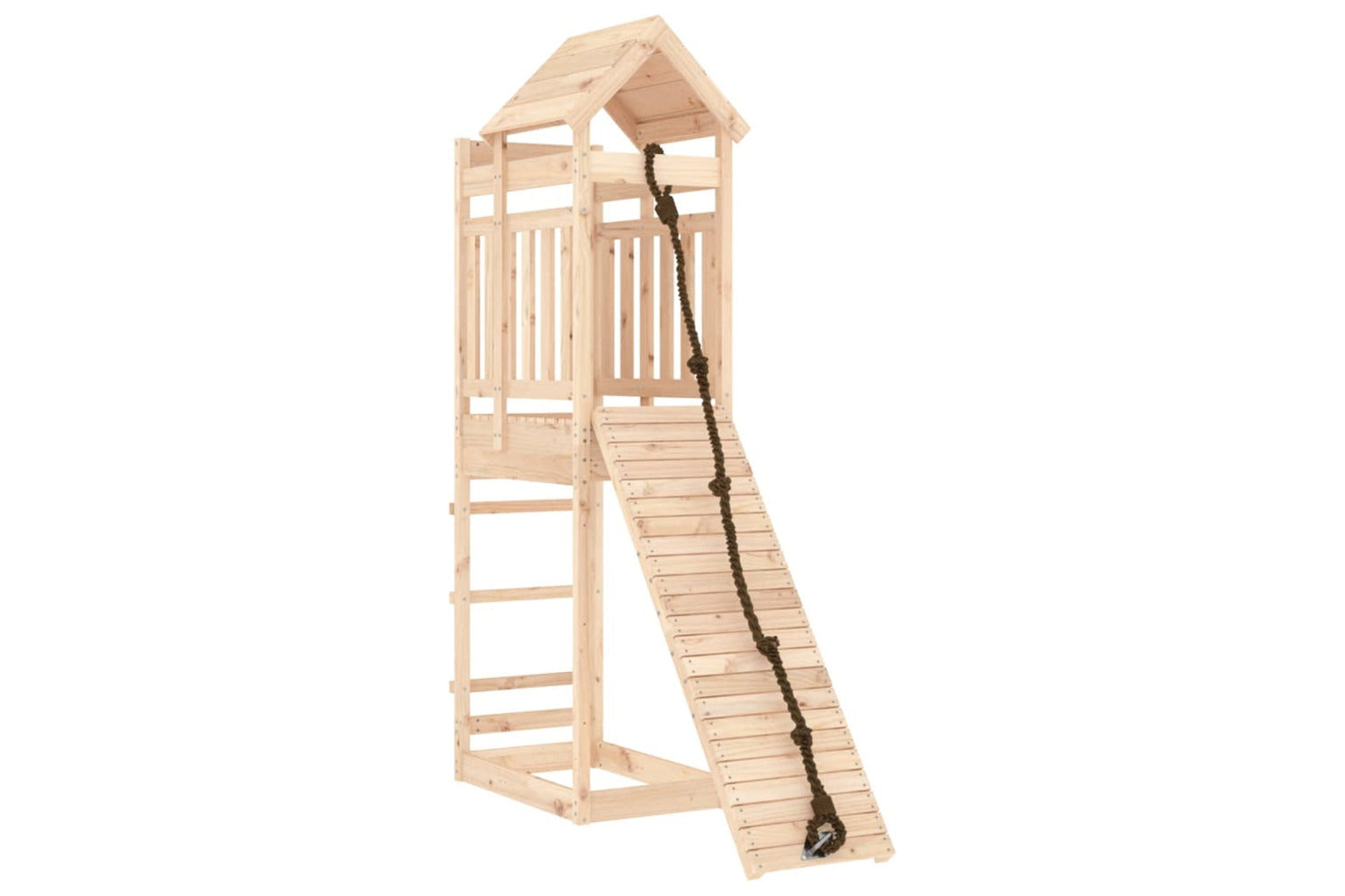 Vidaxl 3156940 Playhouse With Climbing Wall Solid Wood Pine-2