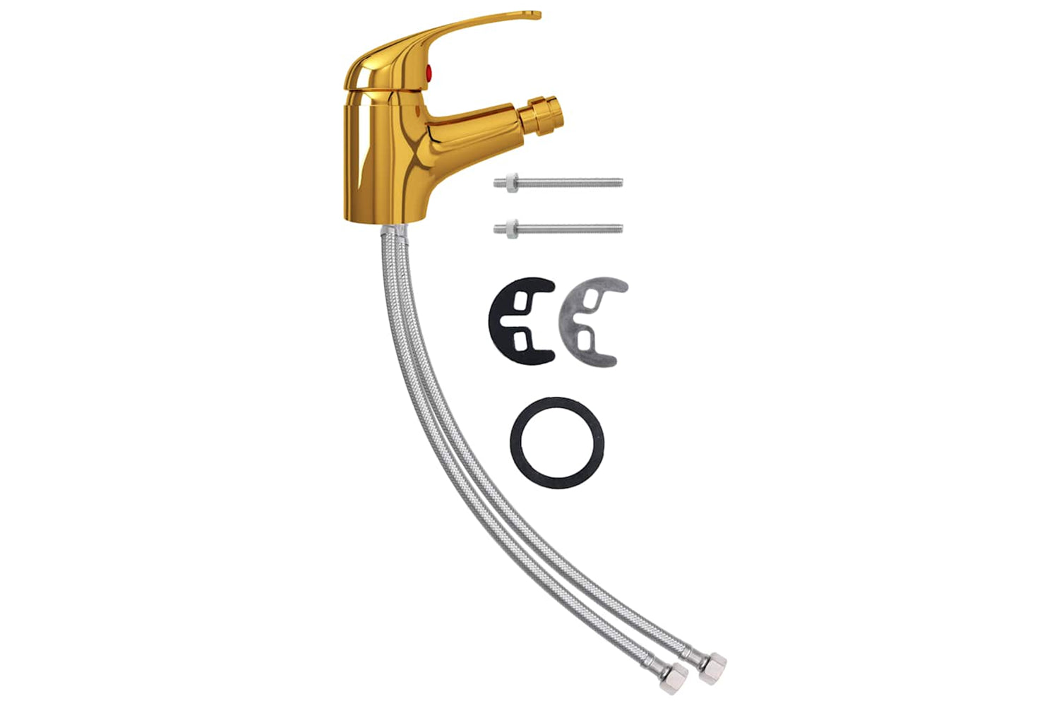 vidaXL 149085 Bathroom Bidet Mixer Tap Gold 13x12cm