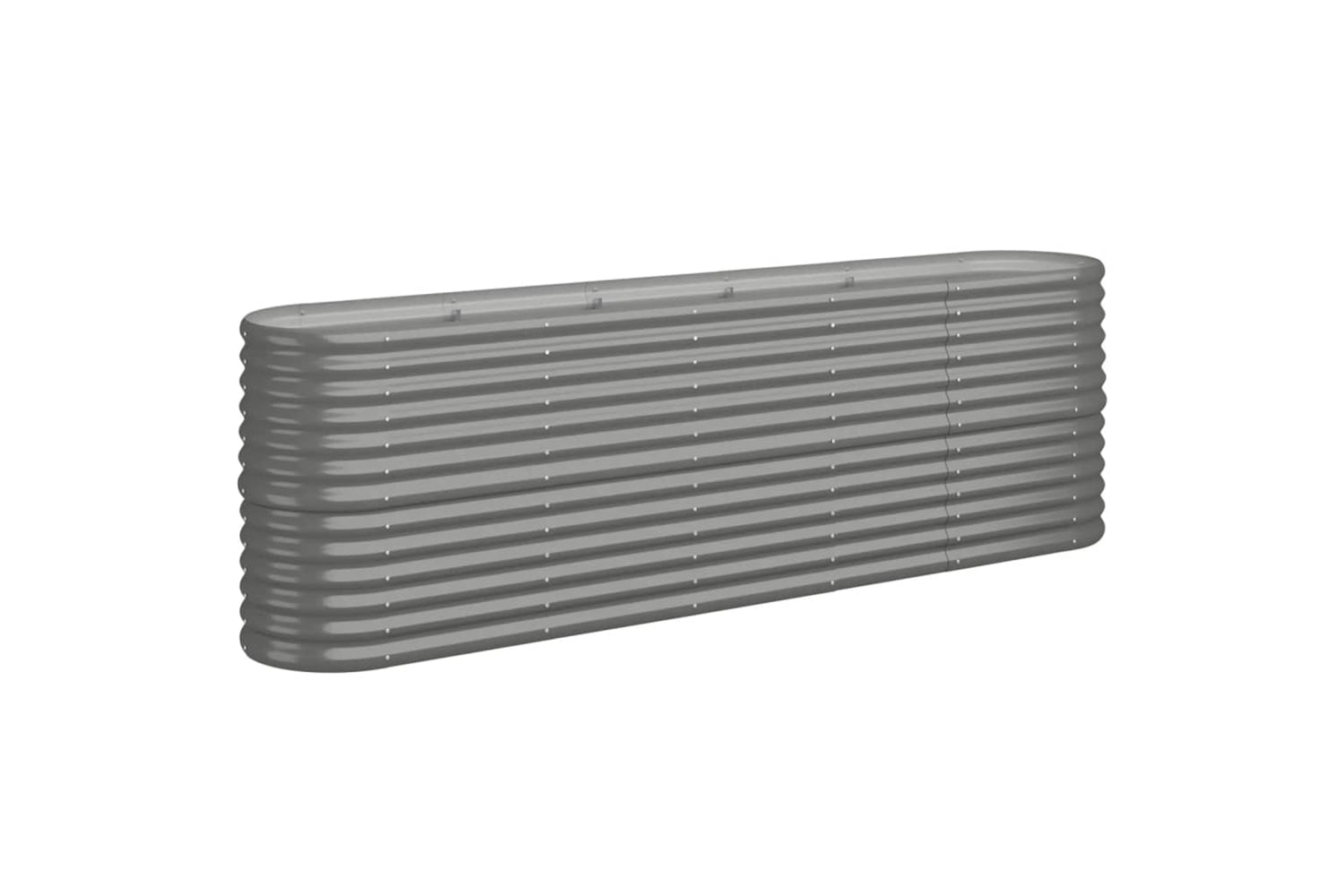 vidaXL 318899 Garden Raised Bed Powder-coated Steel 224x40x68cm Grey
