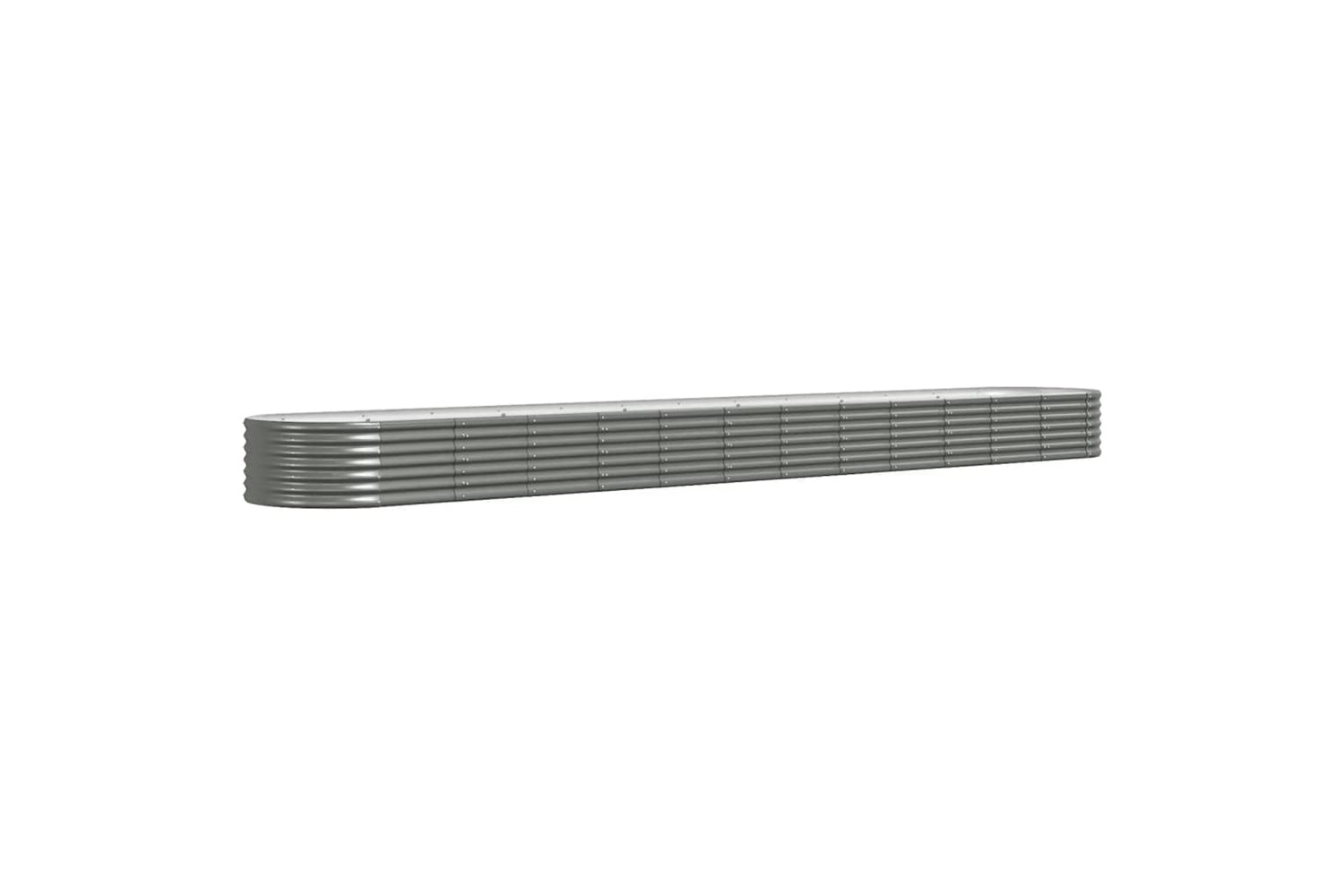 vidaXL 318939 Garden Raised Bed Powder-coated Steel 512x80x36cm Grey