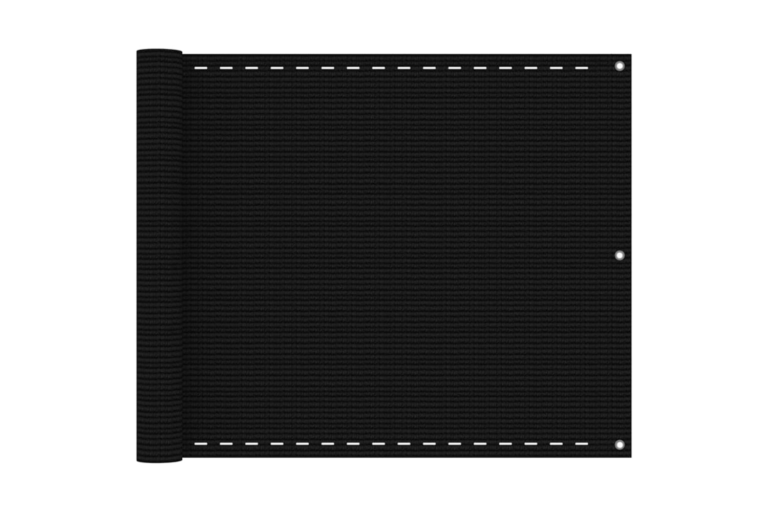 vidaXL 311029 Balcony Screen Black 75x400cm Hdpe