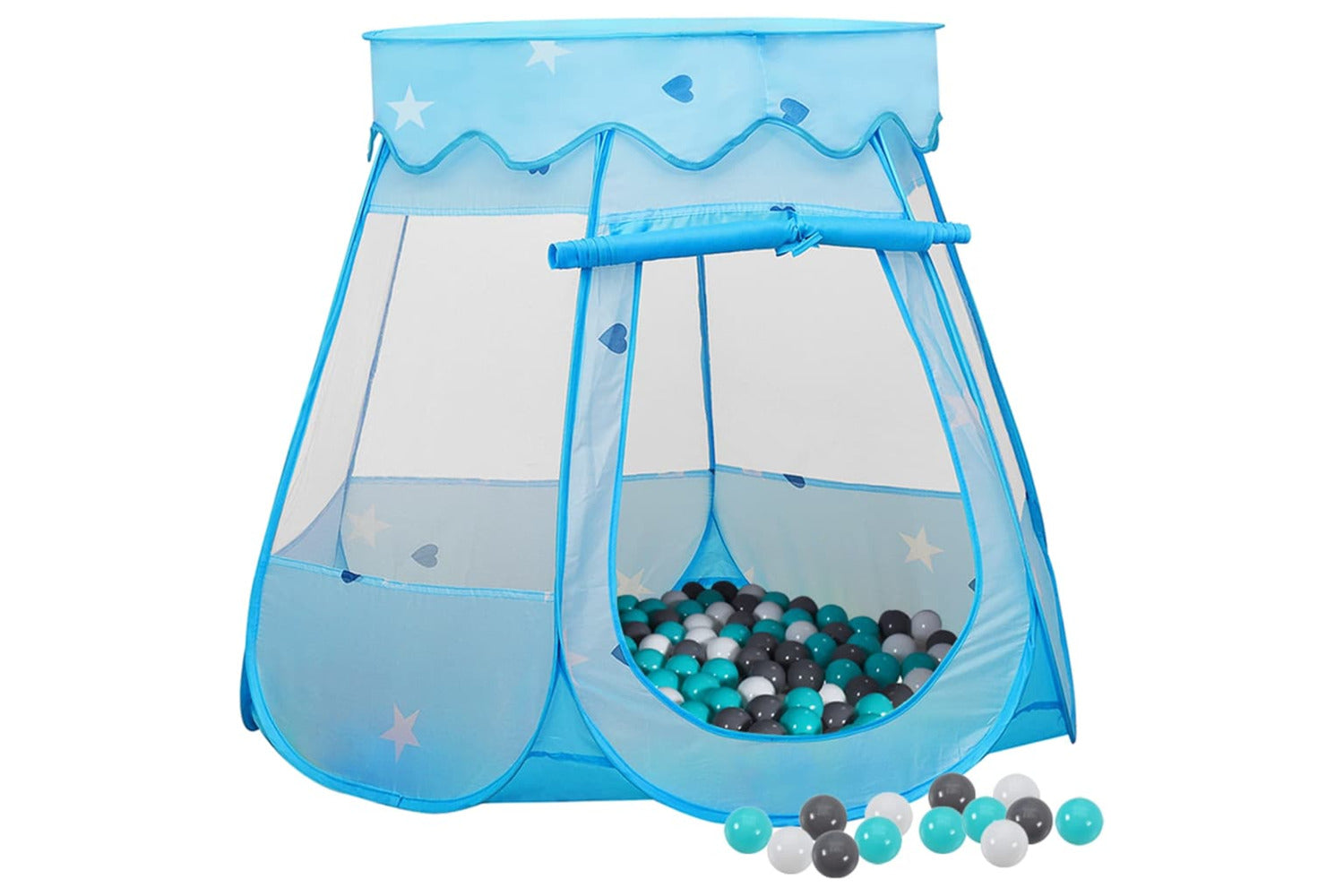 vidaXL 3107722 Children Play Tent With 250 Balls Blue 102x102x82cm-2