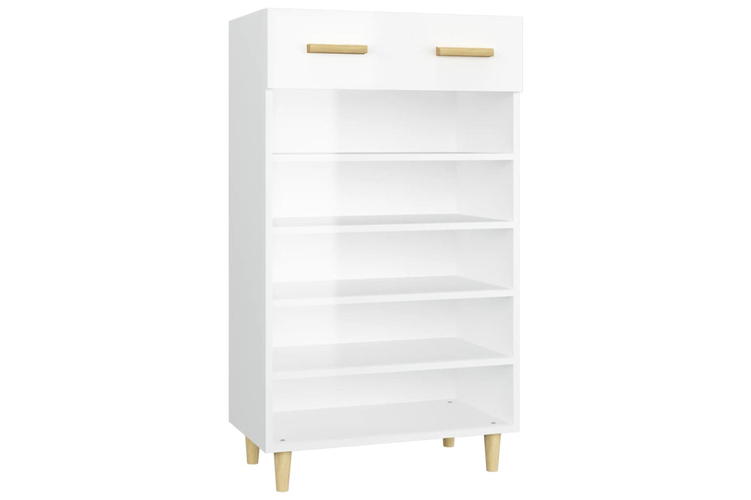 vidaXL 812786 Shoe Cabinet High Gloss White 60x35x105cm Engineered Wood