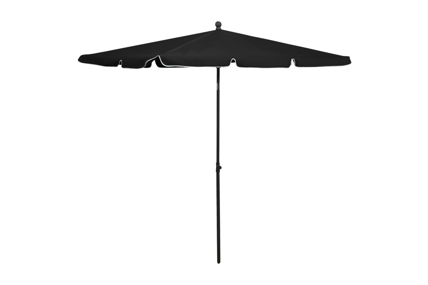 vidaXL 315549 Garden Parasol With Pole 210x140cm Black