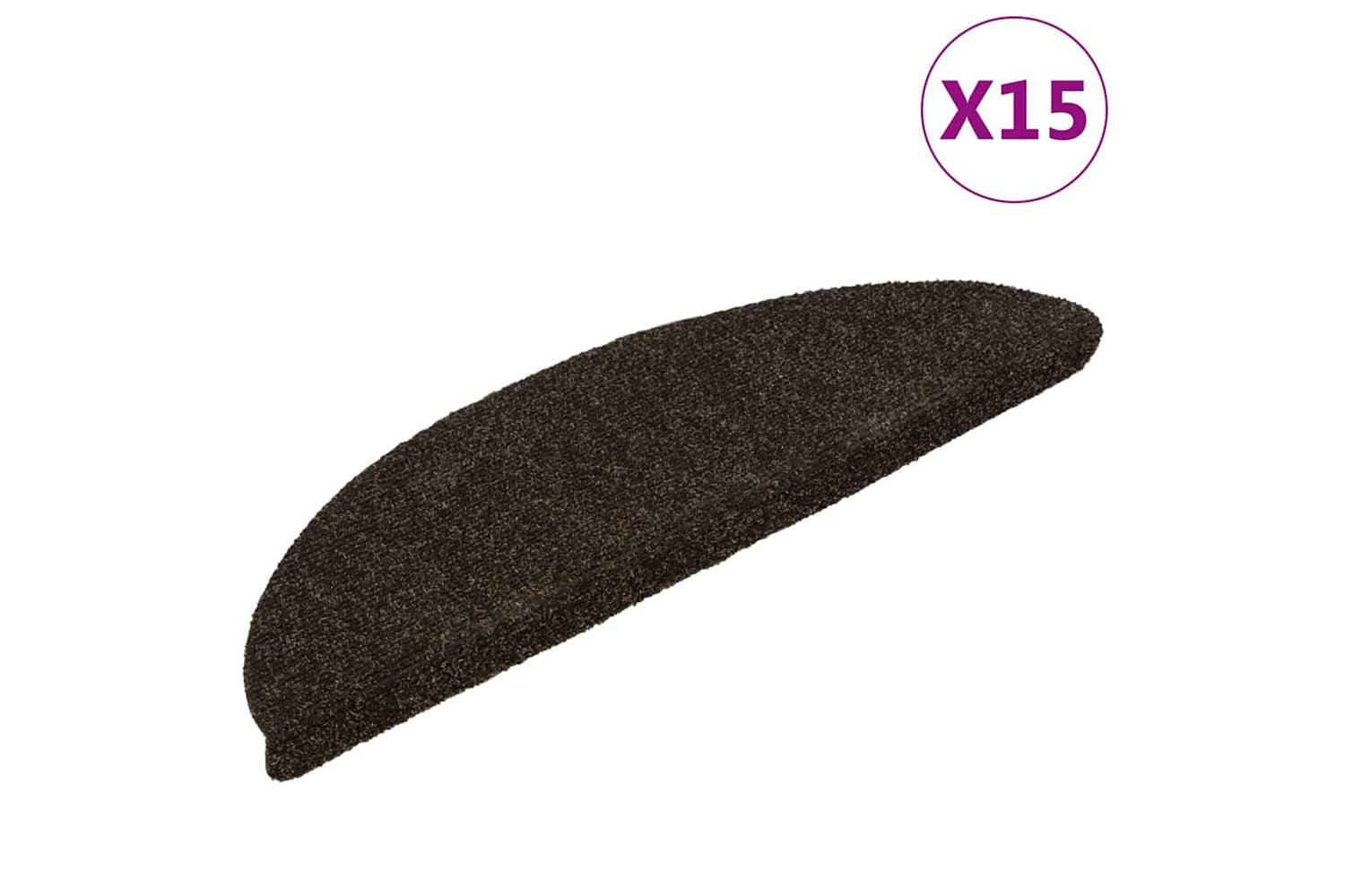 Vidaxl 322348 Self-adhesive Stair Mats 15pcs Dark Brown 56x17x3cm Needle Punch