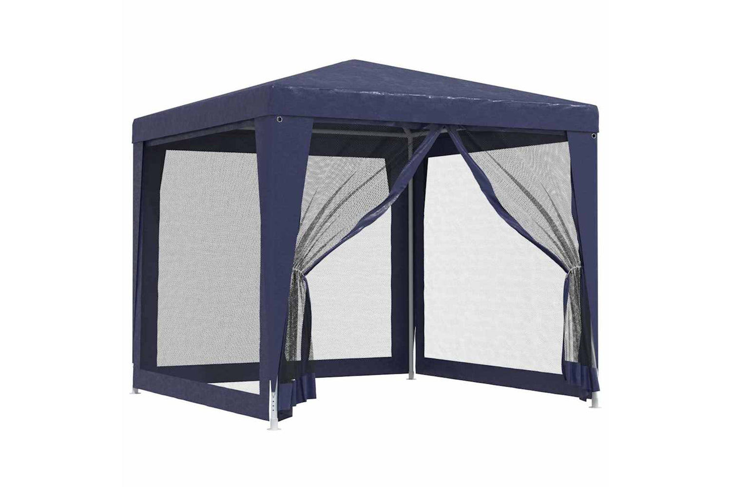 Vidaxl 319222 Party Tent With 4 Mesh Sidewalls Blue 2.5x2.5 M Hdpe