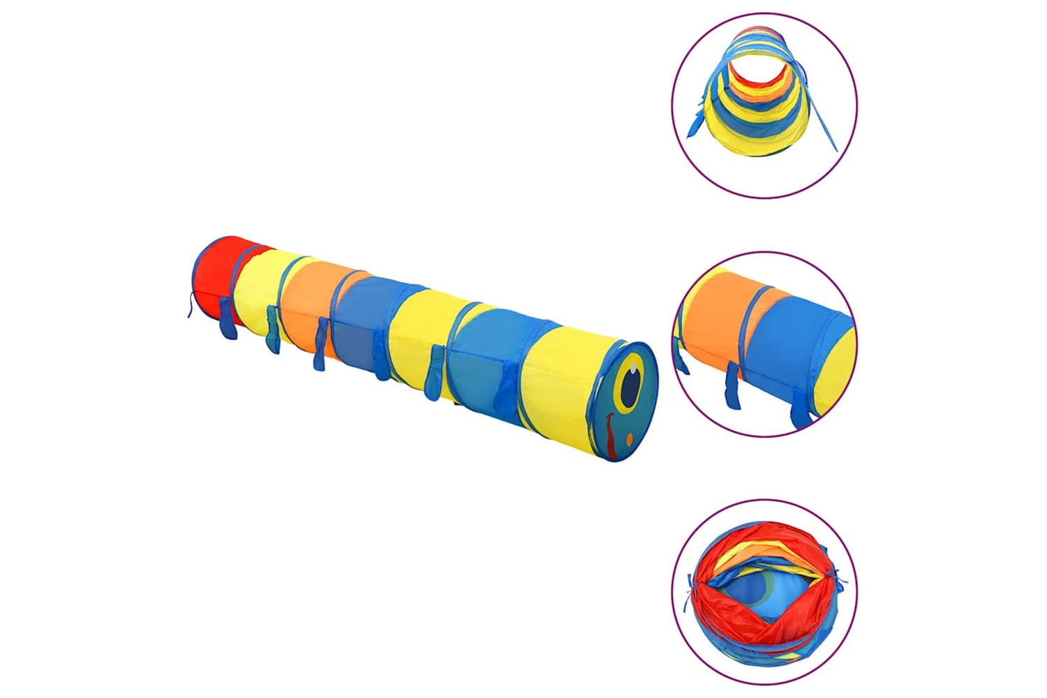 Vidaxl Children Play Tunnel Multicolour 245 Cm Polyester-2