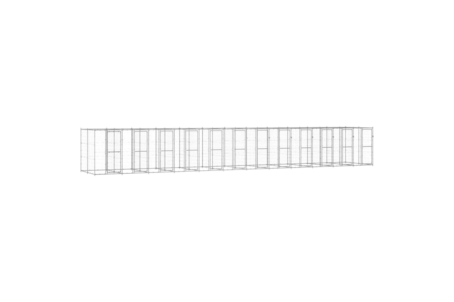 Vidaxl 3082292 Outdoor Dog Kennel Galvanised Steel 29.04 M2