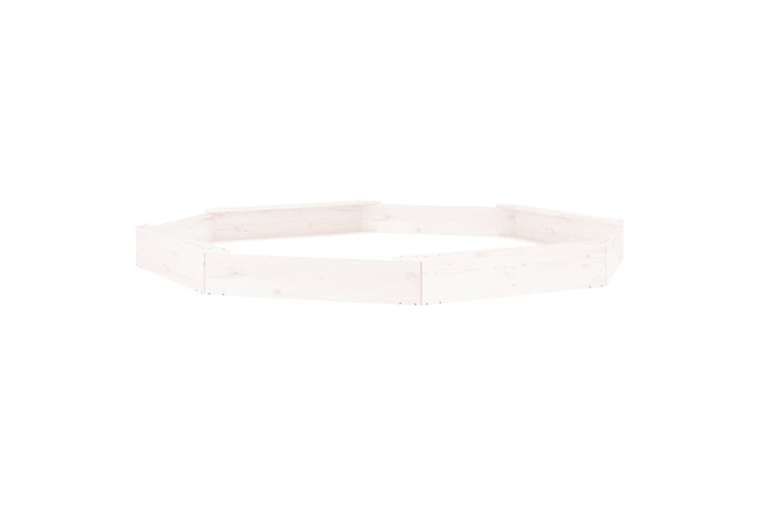 vidaXL 825024 Sandbox With Seats White Octagon Solid Wood Pine