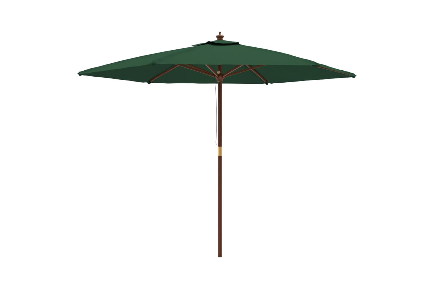 vidaXL 363168 Garden Parasol With Wooden Pole Green 299x240cm