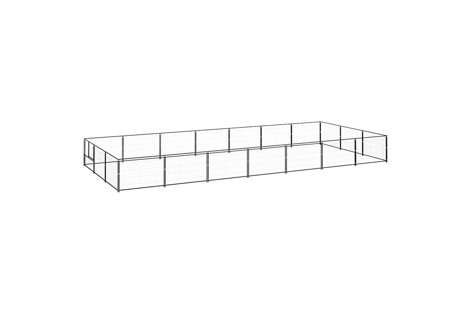 Vidaxl 3082131 Dog Kennel Black 21 M2 Steel