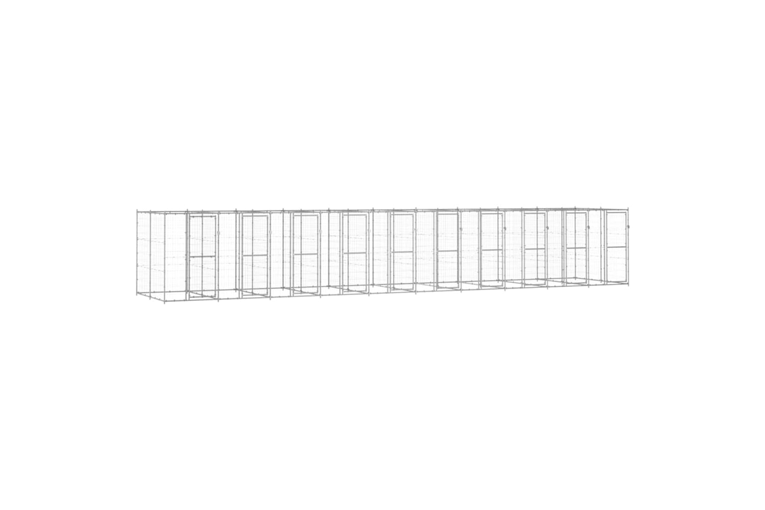 Vidaxl 3082290 Outdoor Dog Kennel Galvanised Steel 24.2 M2
