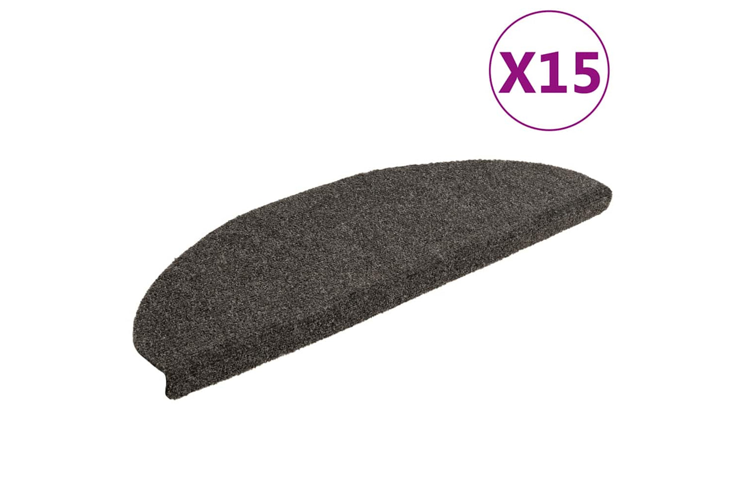 Vidaxl Self-adhesive Stair Mats 15pcs Anthracite 65x21x4cm Needle Punch
