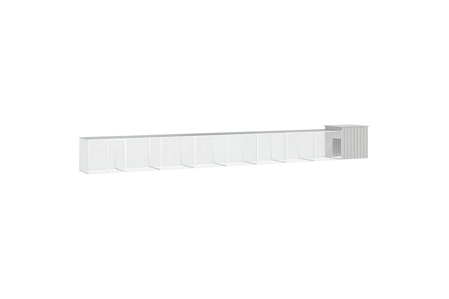 vidaXL 3106466 Chicken Cage Grey 900x91x100cm Galvanised Steel