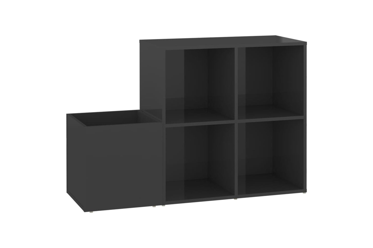 vidaXL 808259 Hall Shoe Cabinet High Gloss Grey 105x35.5x70cm Engineered Wood