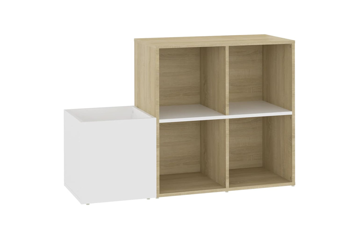vidaXL 808256 Hall Shoe Cabinet White And Sonoma Oak 105x35.5x70cm Engineered Wood