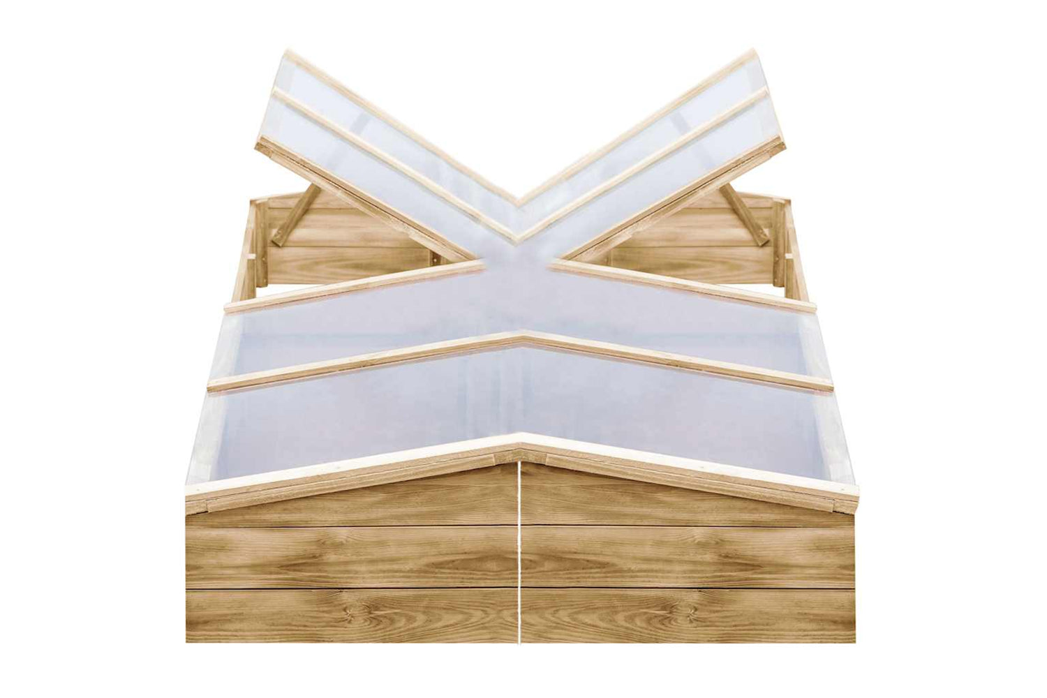 vidaXL 3055328 Greenhouses 2 Pcs Impregnated Pinewood 200x50x35cm