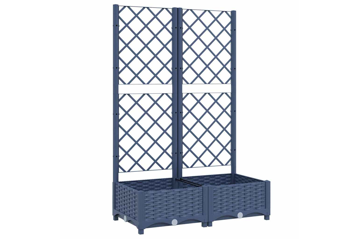 vidaXL Garden Planter With Trellis Dark Grey 80x40x121.5cm Pp