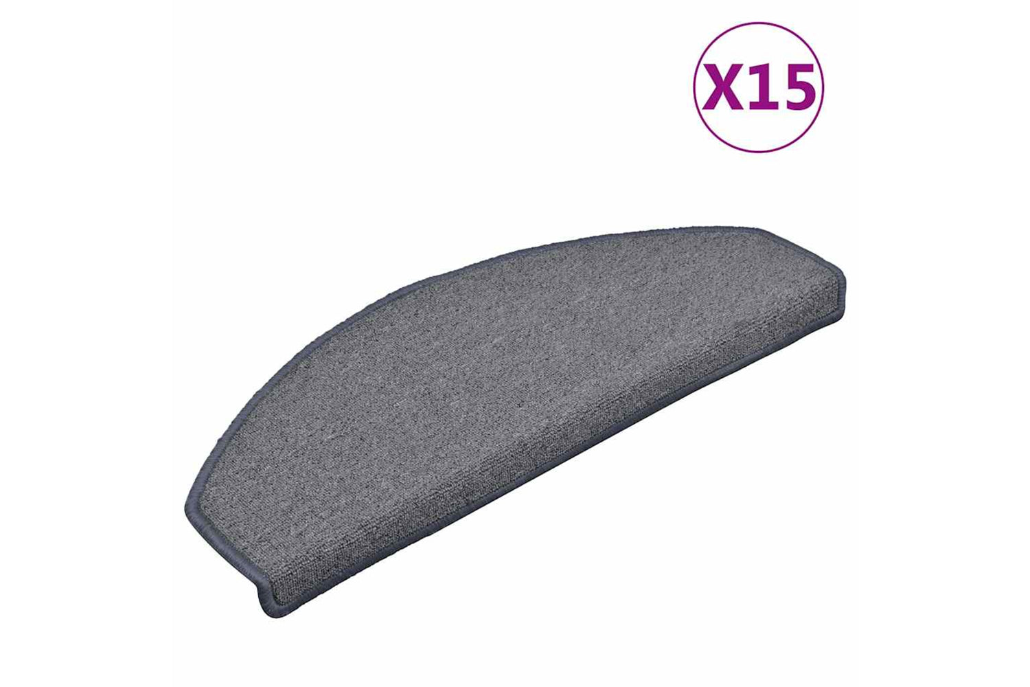 vidaXL 322375 Carpet Stair Treads 15 Pcs Light Grey And Blue 65x24x4cm