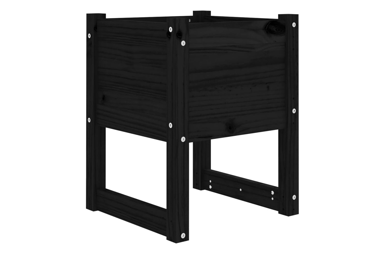 vidaXL 822115 Planter Black 40x40x52.5cm Solid Wood Pine