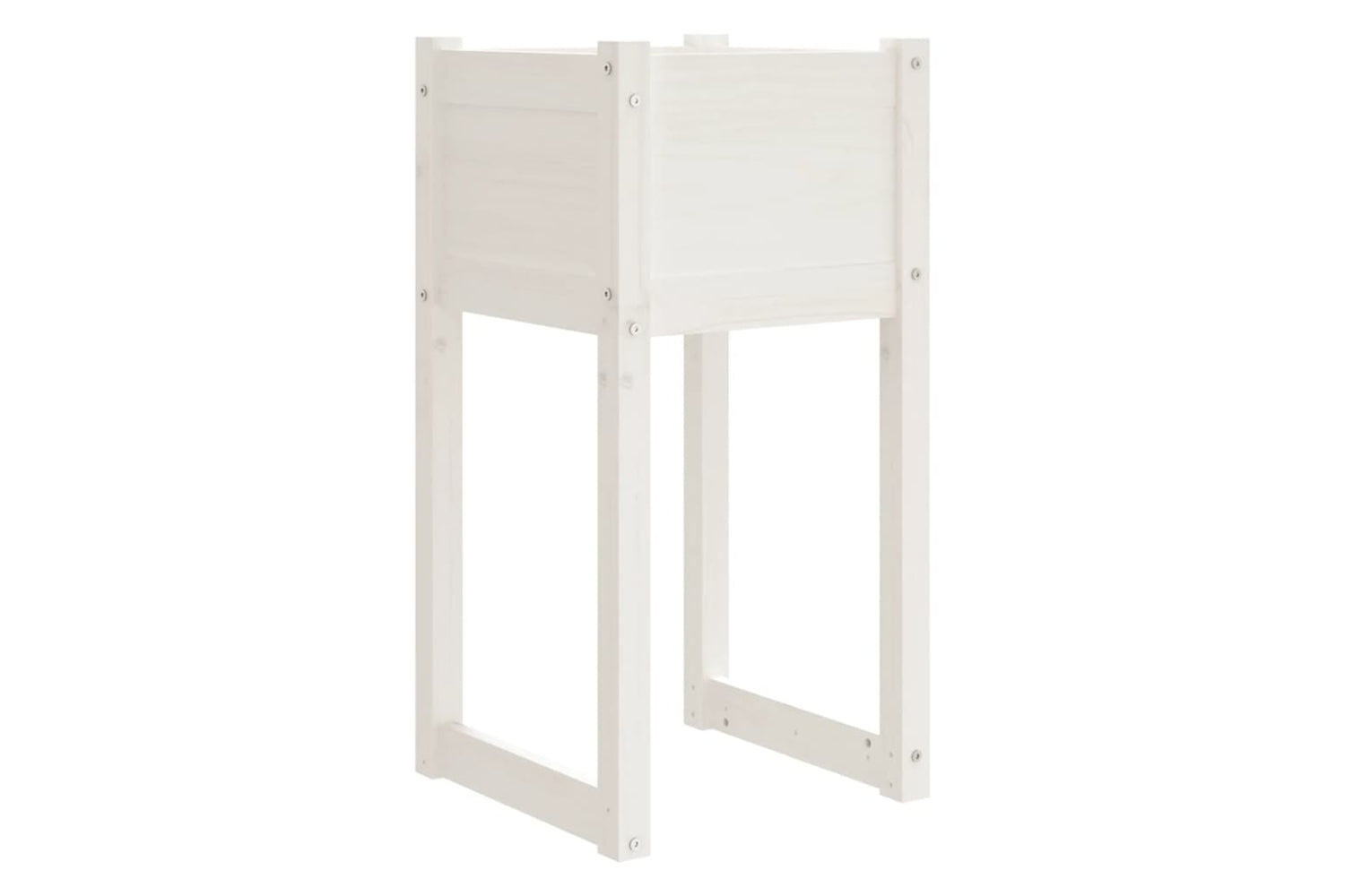 vidaXL 822124 Planter White 40x40x81cm Solid Wood Pine