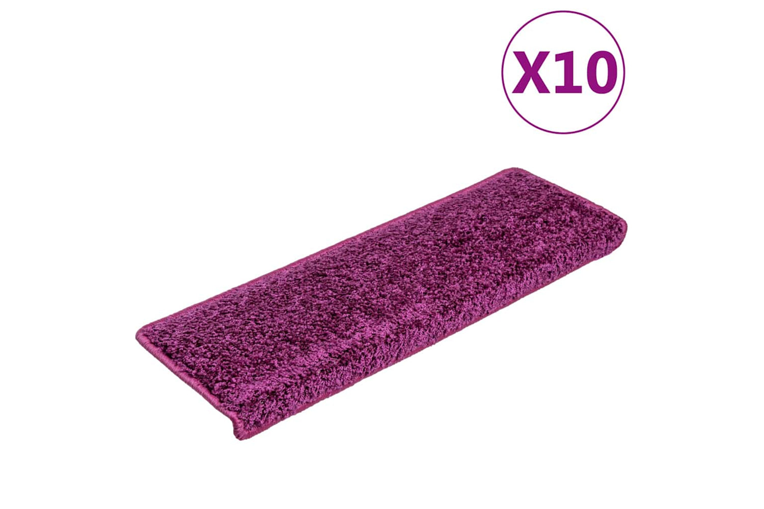 vidaXL 149825 Stair Mats 10 Pcs 65x21x4cm Violet