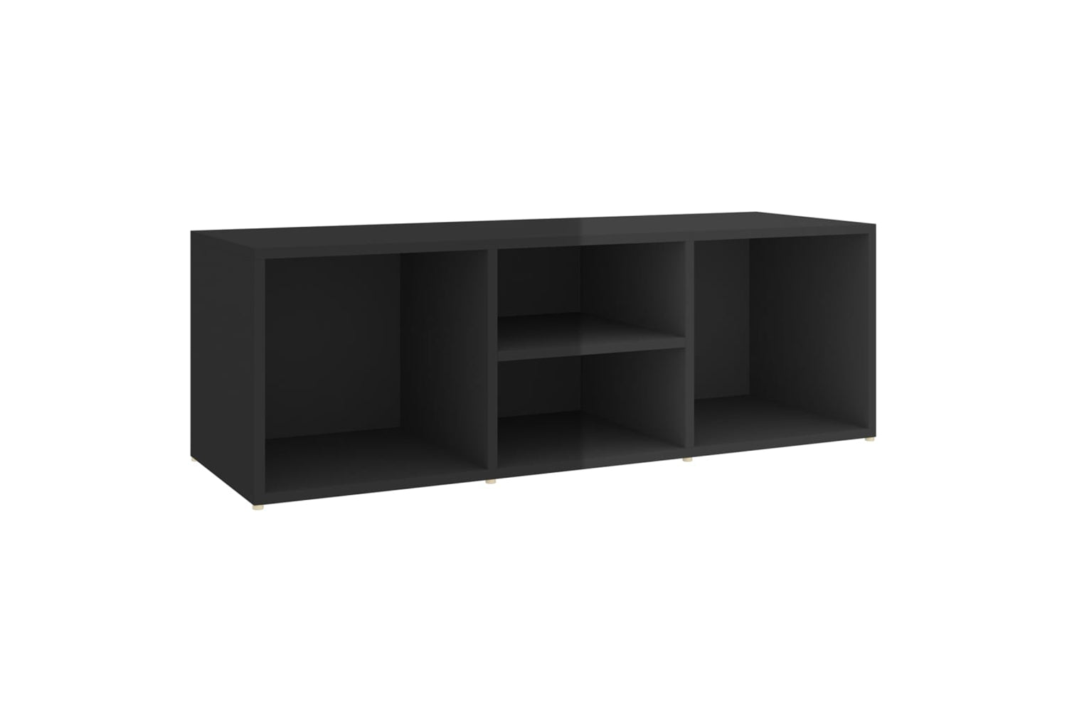 vidaXL 804470 Shoe Storage Bench High Gloss Black 105x35x35cm Engineered Wood