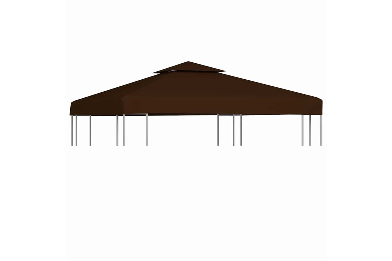 Vidaxl 46615 2-tier Gazebo Top Cover 310 G/mâ² 3x3 M Brown