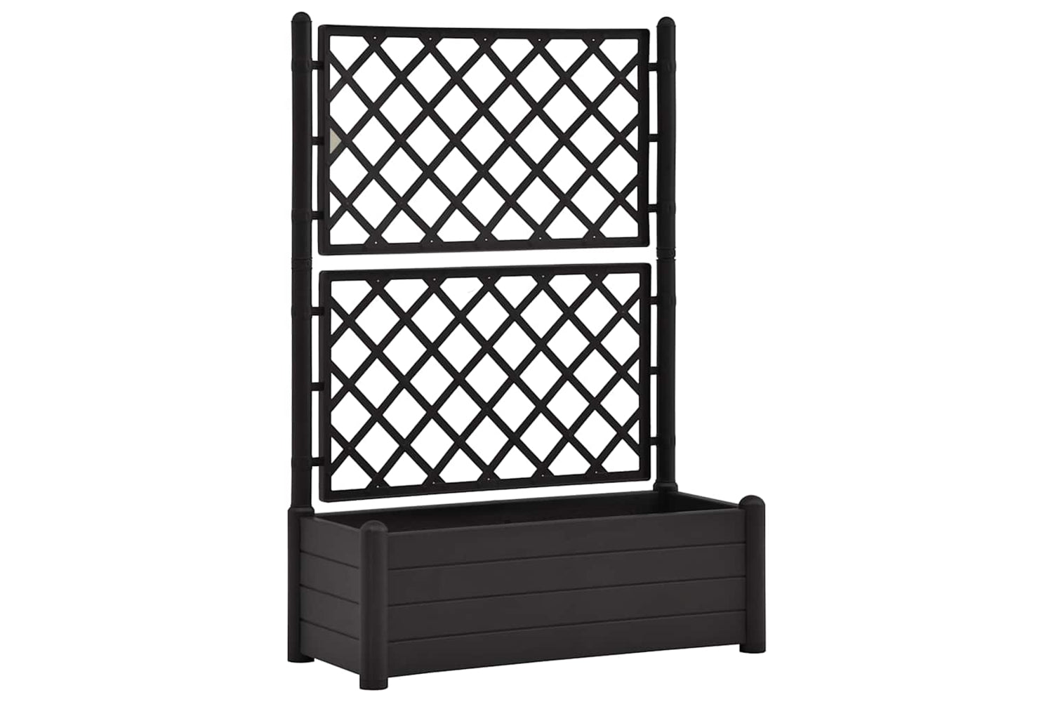 vidaXL 313985 Garden Planter With Trellis 100x43x142cm Pp Anthracite