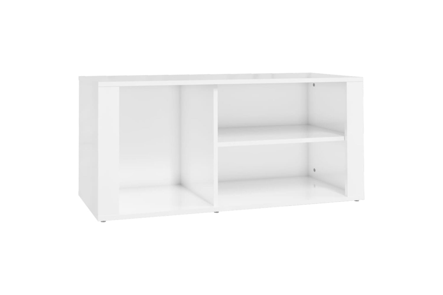vidaXL 816922 Shoe Cabinet High Gloss White 100x35x45cm Engineered Wood