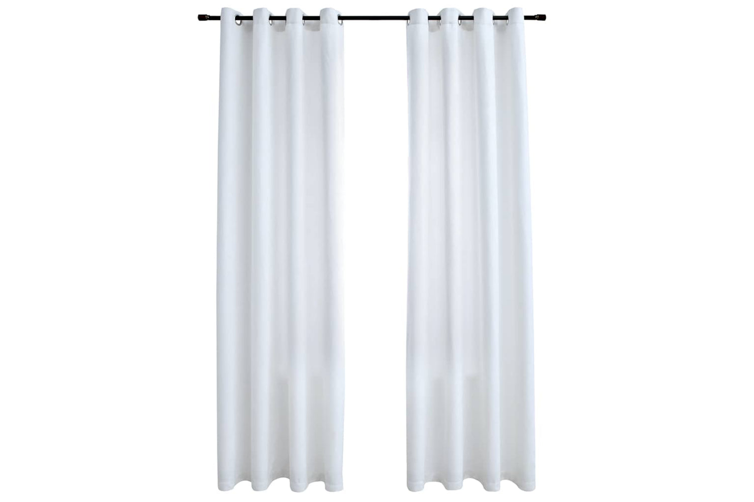 Vidaxl Blackout Curtains With Metal Rings 2 Pcs Off White 140x245 Cm