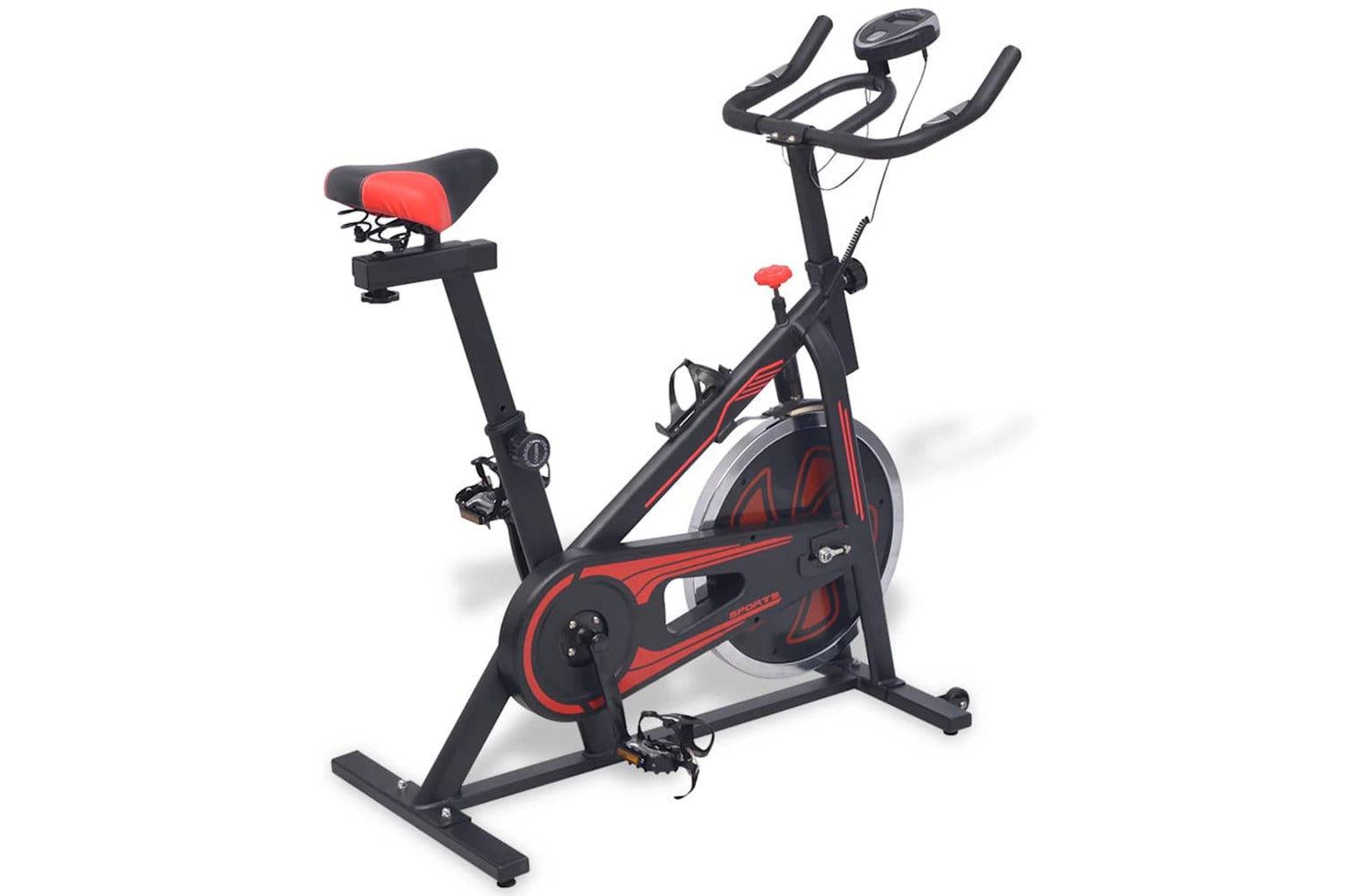 Vidaxl Exercise Training Bike With Pulse Sensors Black And Red-2