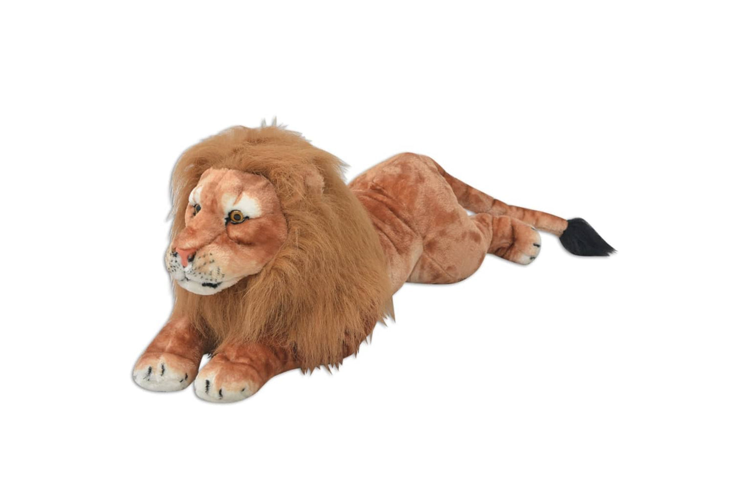 vidaXL 80167 Lion Toy Plush Brown Xxl
