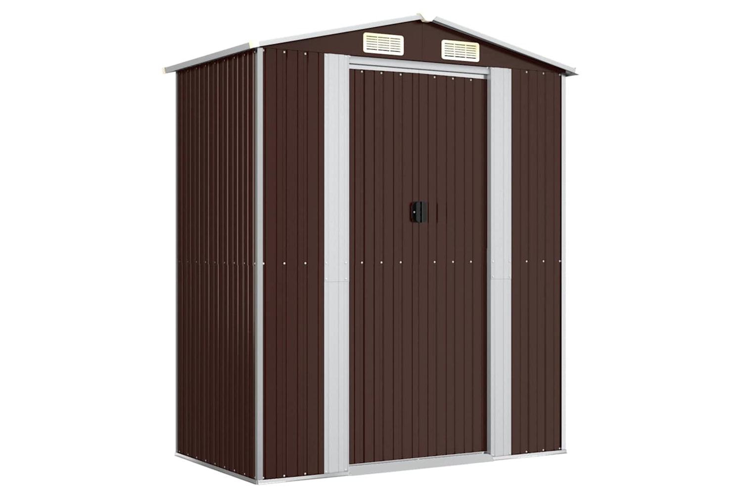 vidaXL 319273 Garden Shed Dark Brown 192x108x223cm Galvanised Steel