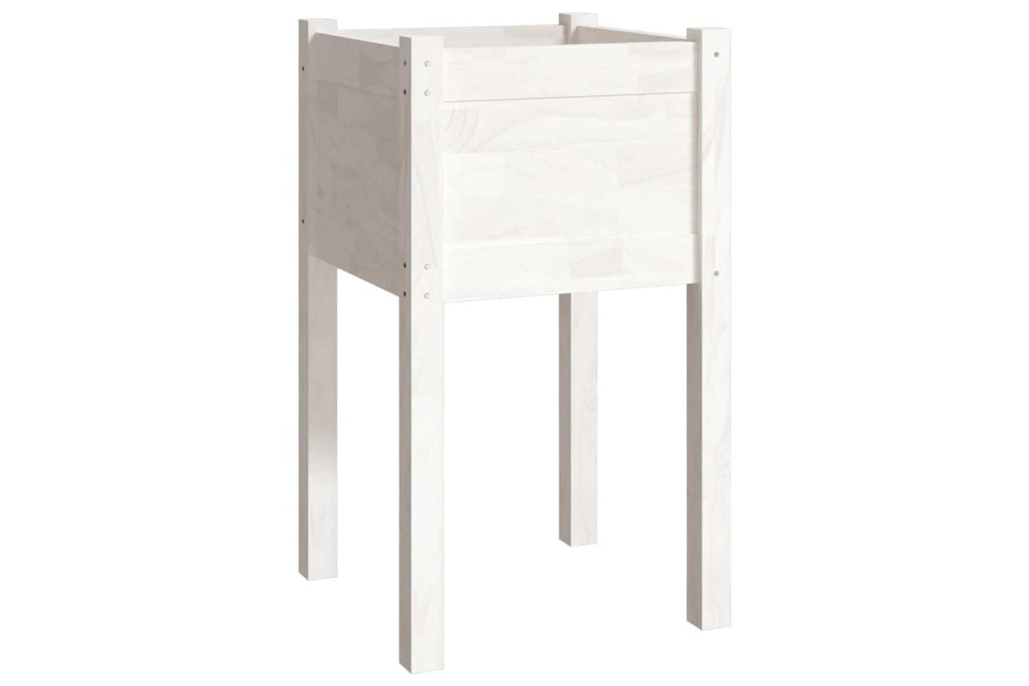 vidaXL 810791 Garden Planter White 40x40x70cm Solid Pinewood