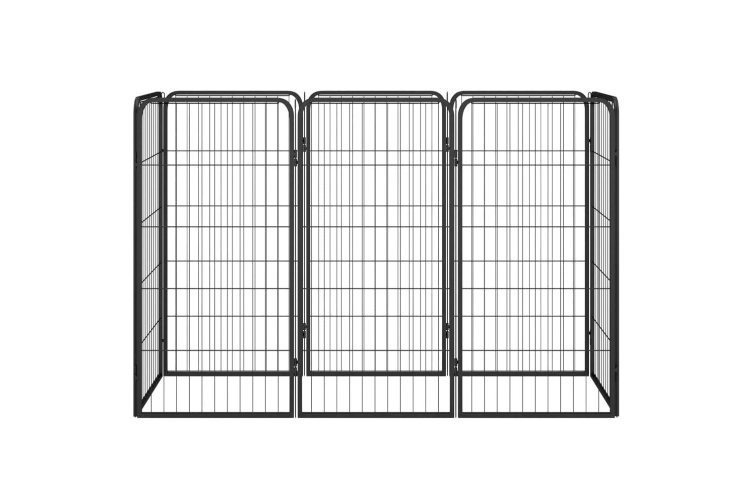 vidaXL 3115958 8-panel Dog Playpen Black 50x100cm Powder-coated Steel-2