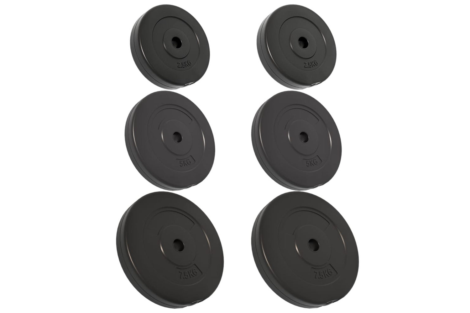 Vidaxl 93599 Weight Plates 6 Pcs 30 Kg Cement-2
