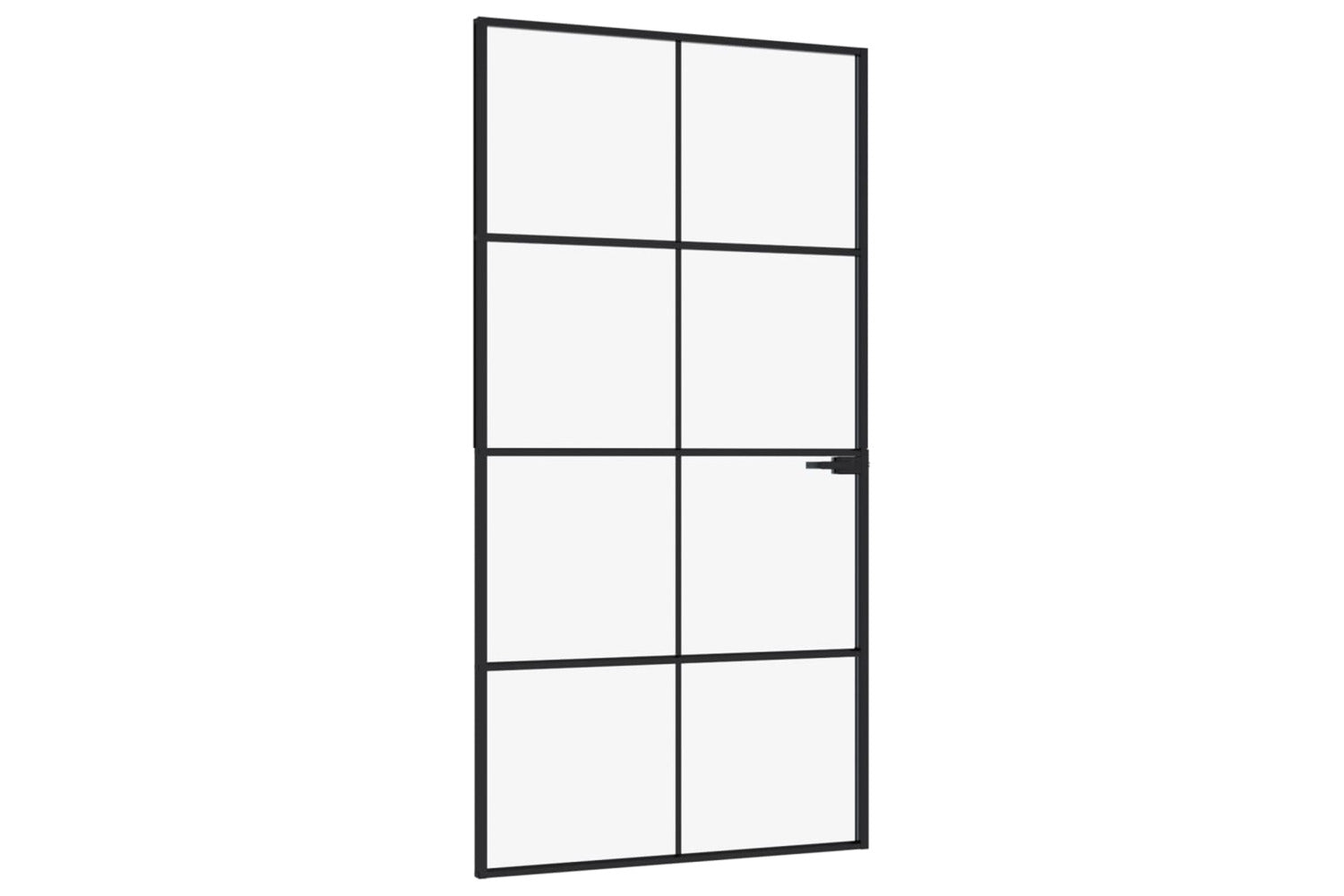 vidaXL 153665 Interior Door Black 102x201.5cm Tempered Glass&aluminium-2