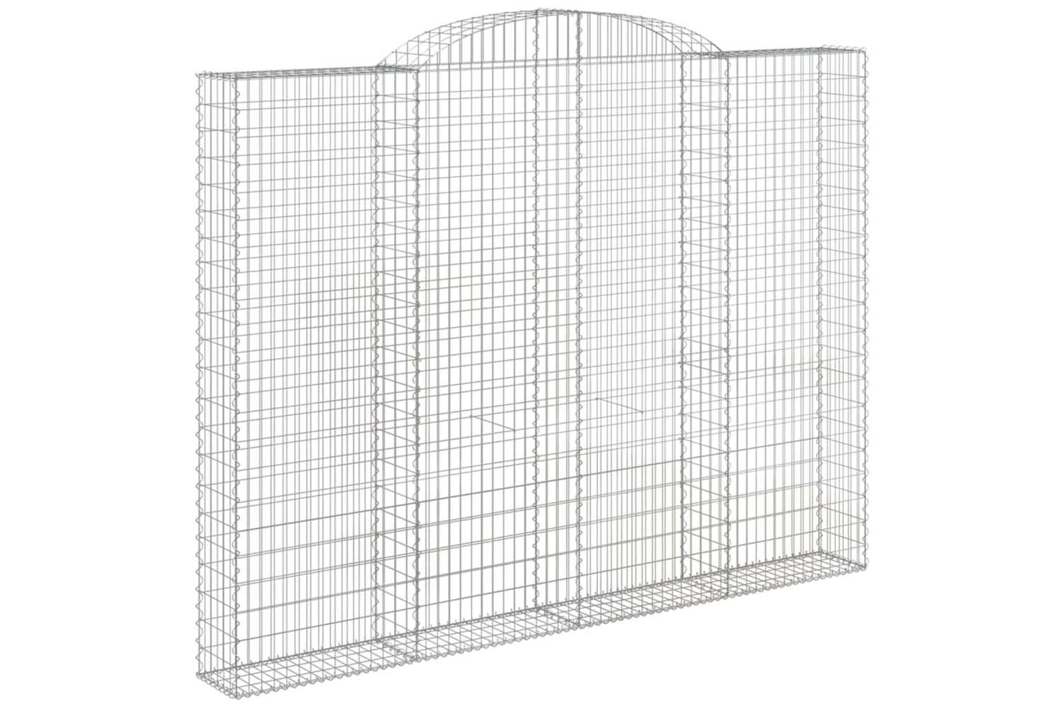 vidaXL 153511 Arched Gabion Basket 300x30x220/240cm Galvanised Iron