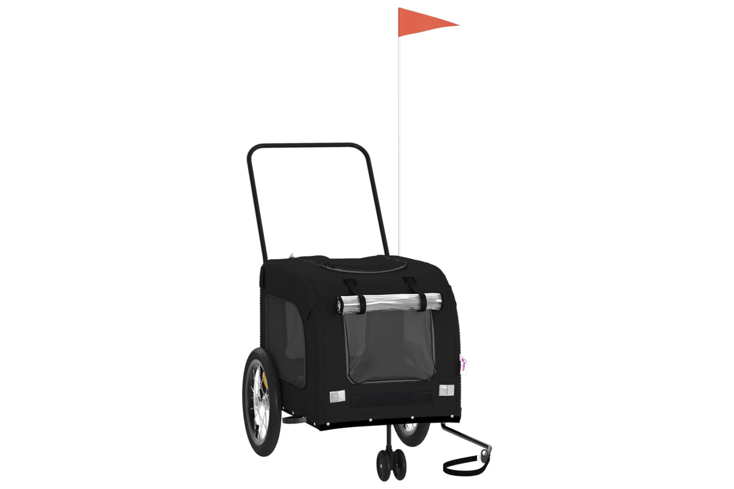 Vidaxl 93856 Pet Bike Trailer Black Oxford Fabric And Iron