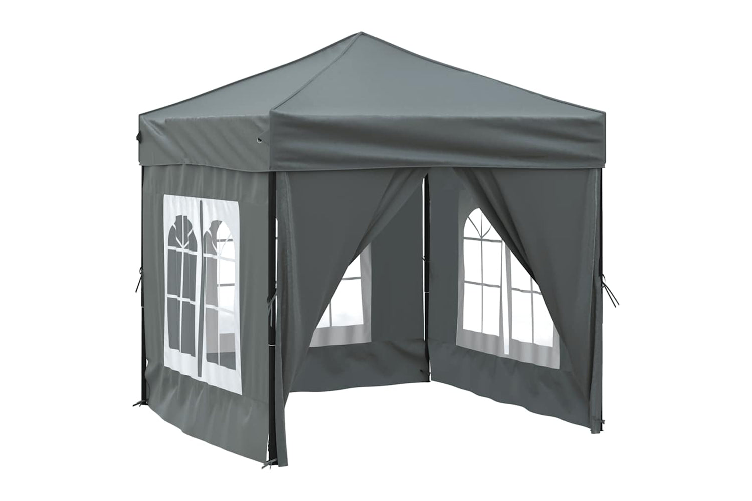 Vidaxl 93502 Folding Party Tent With Sidewalls Anthracite 2x2 M